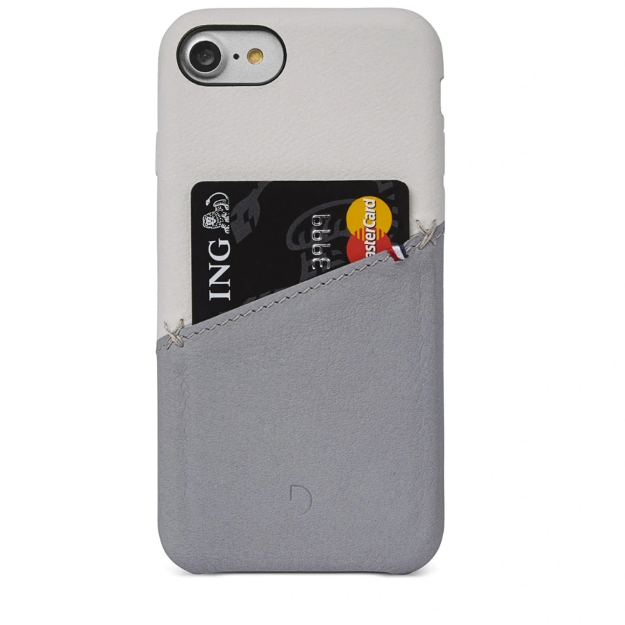 Чохол DECODED Leather Back Cover Card Case White/Grey for iPhone SE 2020 / iPhone 8/7/6s/6 (DA6IPO7SO1WEGY)